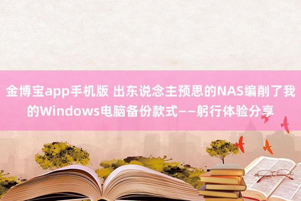 金博宝app手机版 出东说念主预思的NAS编削了我的Windows电脑备份款式——躬行体验分享